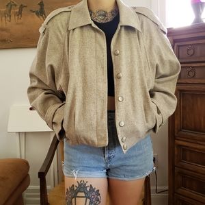 Vintage Wool Bomber Jacket